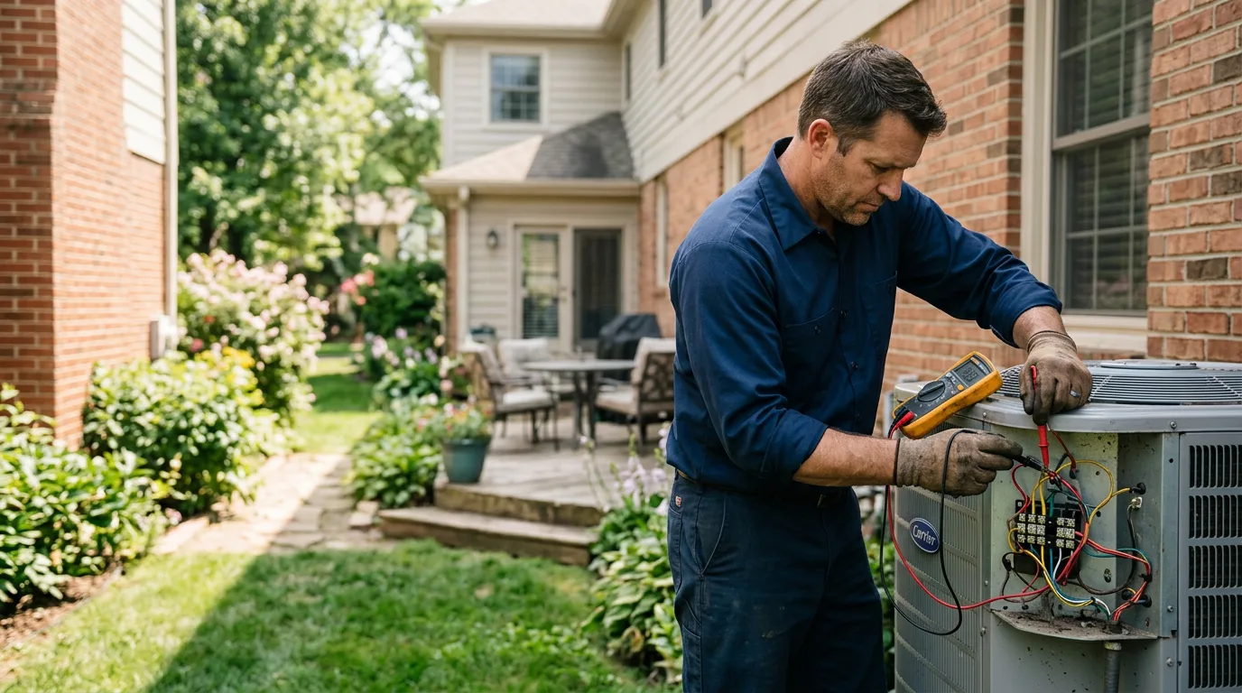 HVAC technician working near Allentown, NY